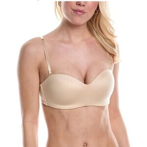 Wacoal Staying Power Wire Free Strapless Convertible Bra Sand Sz 38C 854372